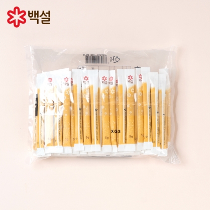 백설 롱슈가 하얀 설탕 5g 100개 1봉 스틱설탕